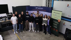 A group photo in the company premises of terahash.space.