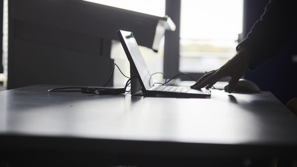 Computer on desk