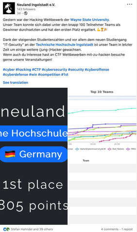 Neuland e.V. News Hacking Wettbewerb Gewinn